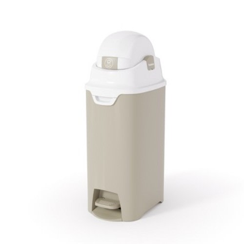 Foundations Hands Free Medium Diaper Pail - Odorless Disposal, Up to 45 Newborn Diapers, Refill With Any Bags - Sand