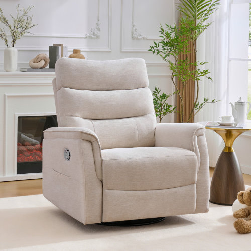 Latitude Run® Modern Swivel Glider With Tufted Back,Armchair & Reviews | Wayfair