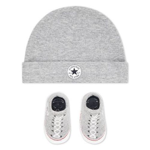 Converse Baby Beanie with Booties Gift Box Set - 0-6M