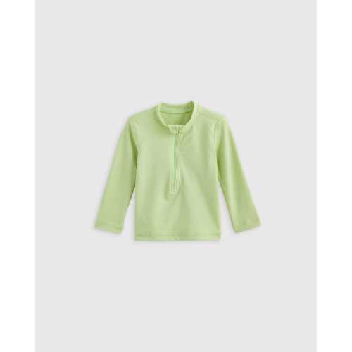 Long Sleeve Zip-Up Rash Guard - Baby in Kiwi Green