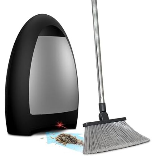 EyeVac Home Touchless Vacuum Automatic Dustpan - Great for Sweeping Pet Hair Food Dirt Kitchen - Ultra Fast & Powerful, Corded Canister Vacuum, Bagless, Automatic Sensors, 1000 Watt (White)