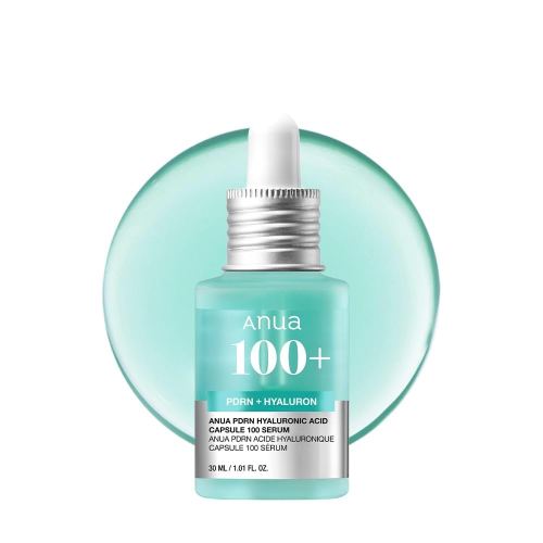 Anua PDRN Hyaluronic Acid Capsule 100 Serum, Radiant Face Serum, Hyaluronic Acid, Hydration, Moisture Plumping effect, Natural color, Fragrance free, Korean Skincare, 30ml / 1.01 fl. oz