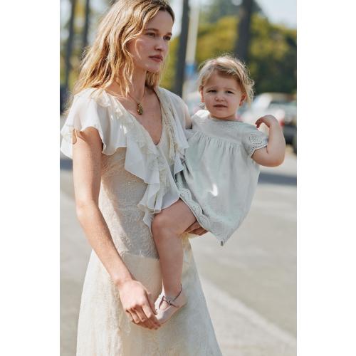 SWISS EMBROIDERED DRESS AND PANTIES - Pastel blue | ZARA United States