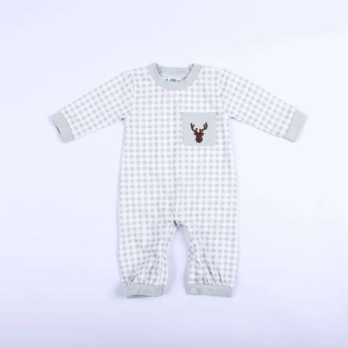 Deer Head French Knot Romper