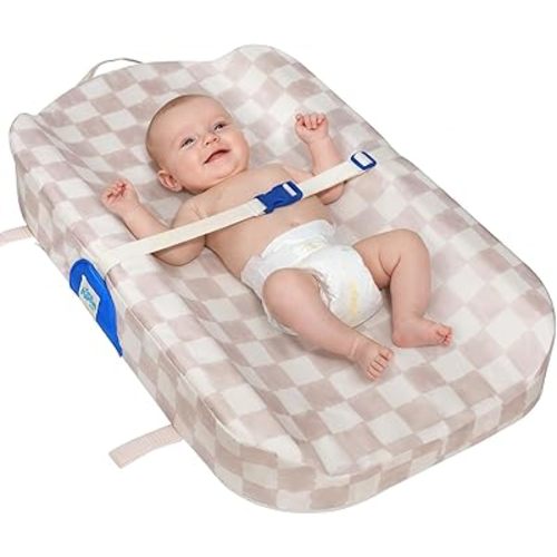 Tiny Marvels Baby Changing Pad with Cover, Waterproof Diaper Changing Pad with Non-Slip Base, Soft Contoured Changing Pad for Dresser, Nursery & Travel
