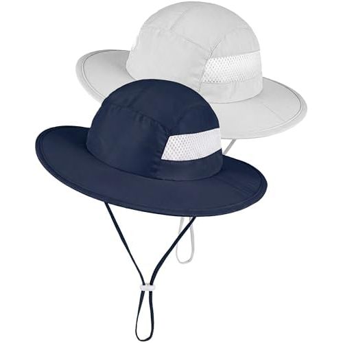 HONGTEYA Baby Sun Hat UPF 50+ Infant Toddler Boys Girls Sun Protection Bucket Hat Wide Brim Summer Beach Hat