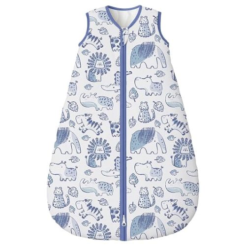 Yoofoss Baby Sleep Sack 0-6 Months, 1.5 Tog Baby Wearable Blanket with 2-Way Zipper, 100% Cotton Organic Fabric Winter Infant Sleeping Sack, Warm Soft Comfy