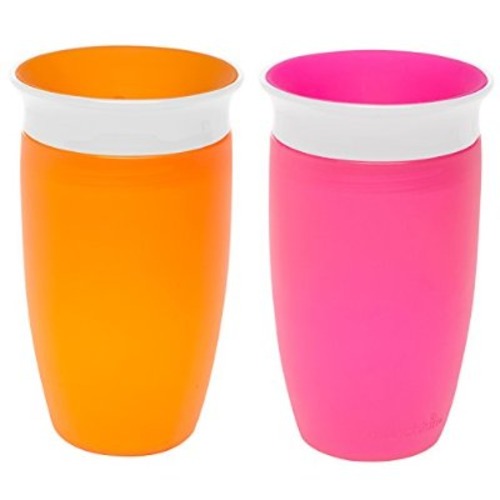 Munchkin Miracle 360 Sippy Cup, Pink/Orange, 10 Ounce, 2 Count