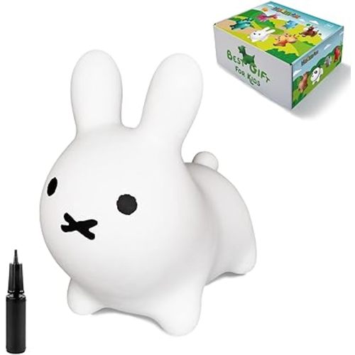 HotMax Bouncy Horse, Inflatable Bouncing Animals Hopper for Toddlers or Kids, Ride on Rubber Jumping Toys for Boy or Girl Birthday Gift(Rabbit)