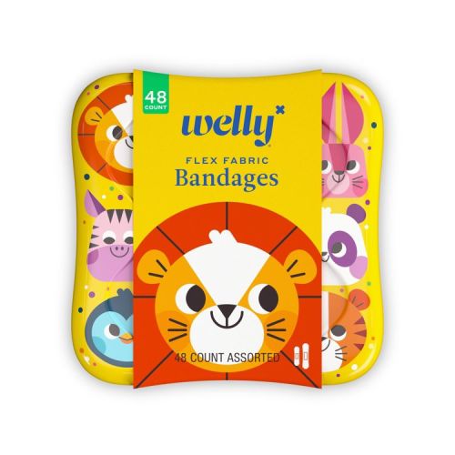 Welly Zoo Animals Flex Fabric Bandages - 48ct