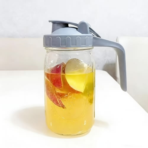 1 x 32oz glass mason jar lid spout leak proof wide mouth - Temu Australia