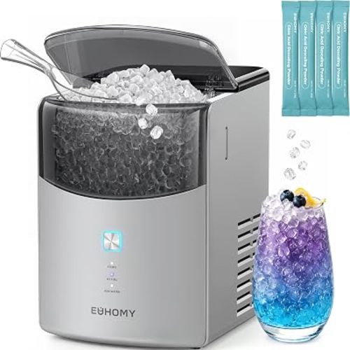 Euhomy Countertop Nugget Ice Maker, 35lbs Daily Sonic Crushed Ice Machine