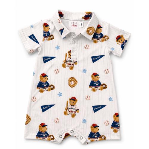 Baseball Bears Polo Shorty One-Piece