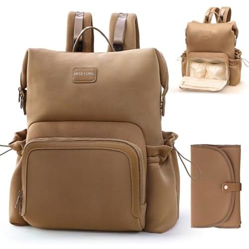 miss fong Diaper Bag Backpack Baby Bag Neoprene Bag Neoprene Backpack