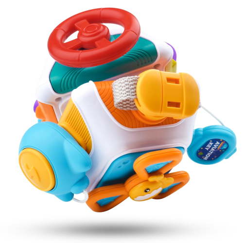 HACOCOLA 10 in 1 Montessori Sensory Busy Activity Cube Toys for Baby Toddlers Age 12 Months & up