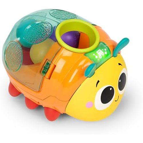 Bright Starts Spin ’n’ Chase Bug Ball Popper Toy with Lights & Music, Crawling Baby Toy Encourages Movement & Motor Skills, Unisex, 6 Months+
