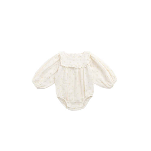 Organic Cotton Muslin Frances Playsuit - Vintage Ditsy – Jamie Kay USA