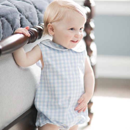 The Bella Bean | Rosebud Pink Plaid Easter Bubble