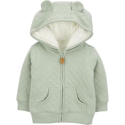 Simple Joys by Carter's Baby Hooded Sweater Jacket with Sherpa Lining
