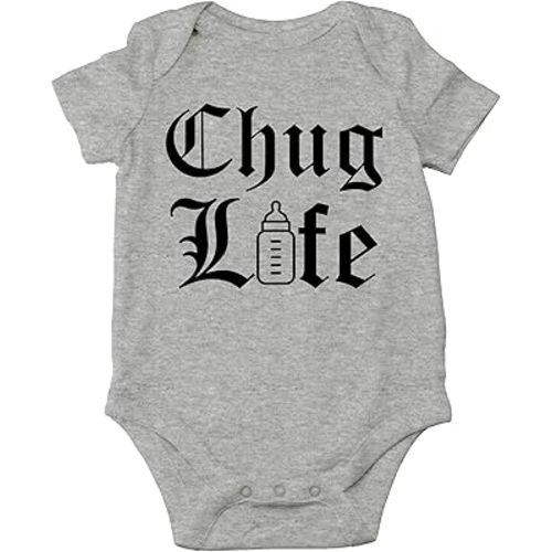 AW Fashions Chug Life Baby Bodysuit Funny, Cute, and Comfortable Infant Apparel - Trendy Newborn Clothing