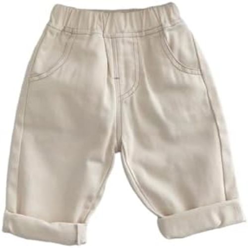 Toddler Baby Boys Girls Soft Jeans Pants Little Kids Casual Denim Pants Elastic Waist Long Trousers