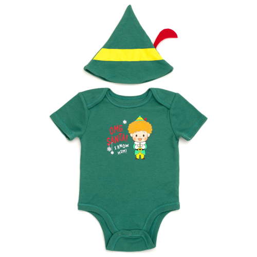 Elf Buddy the Elf Cosplay Bodysuit and Hat Set Newborn to Infant