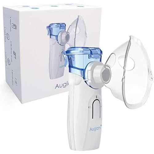 Ultrasonic Portable Nebulizer, USB Rechargeable Portable Nebulizer with Mouthpiece, Nebulizer Machine for Adults & Kids with Auto Clean, Travel, Home, Daily use