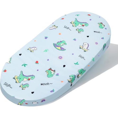16" x 32" x 1.25" Baby Bassinet Mattress Pad Gel Memory Foam Fit Fit for Safety 1st/ Delta Children Slumber/Baby Delight Go with Me Slumber Rockin and Moses Basket (16" x 32" x 1.25")