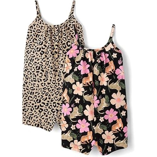 The Children's Place Baby Girls' And Toddler Casual Sleeveless Shorts Romper