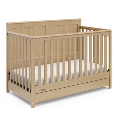 Graco Hadley 5-in-1 Convertible Crib with Drawer Driftwood