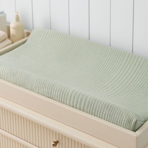 Organic Cotton Matelasse Changing Pad Cover