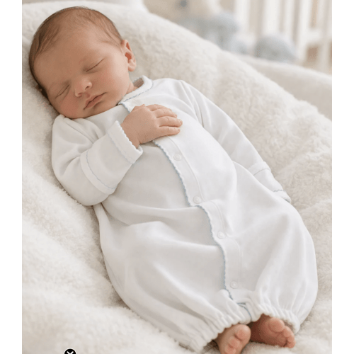 Magnolia Baby Essentials White Converter with Blue Trim