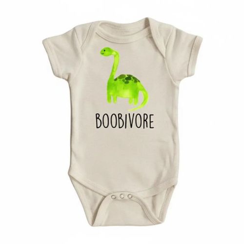 Dinosaur Boobivore Newborn Baby Onesie® Bodysuit GS1