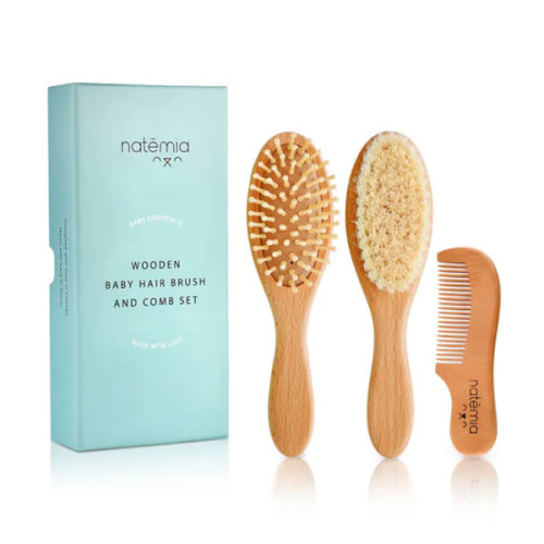 Wooden Hair Brush Set