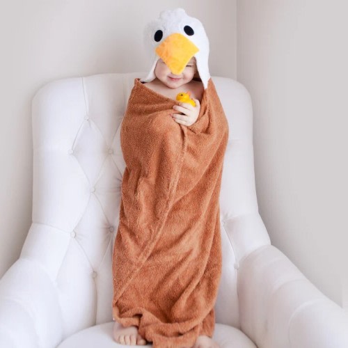 Hooded Bald Eagle Towel