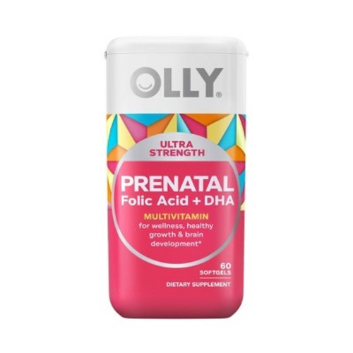 Olly Ultra Strength Prenatal Multivitamin Softgels with Folic Acid + DHA - 60ct