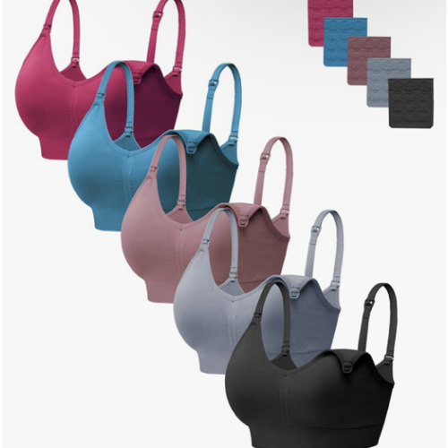 HBselect Women Maternity Bras 5 Pack Nursing Bras for Breastfeeding