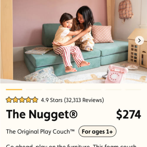 The Original Nugget Play Couch In Seamonster | Nugget®