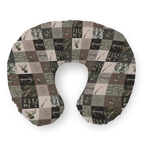 Hunting Patchwork Nursing Pillow Covers Camouflage Deer Duck Hunt Soft Stretchy Nursing Cover for Breastfeeding Pillows Boy Men Hunting Lovers Gift Pillow Slipcover for Baby Boys Newborn Nursery