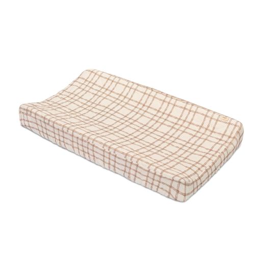 Charlie Plaid Muslin Changing Pad Cover | Crane Baby