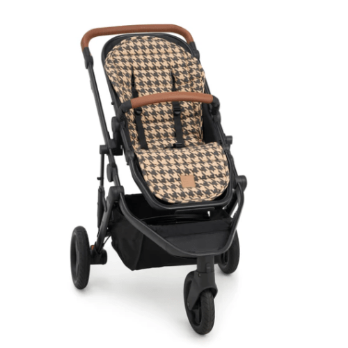 Black Houndstooth Universal Linen Pram Liner