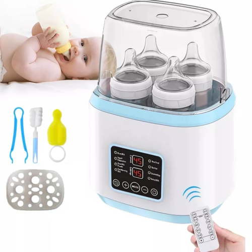 IFCOW Baby Bottle Warmer and Sterilizer, 8-in-1 Multifuntion Breast Milk Warmer and Sterilizer, LCD Display Accurate Temperature Adjustment & 24H Constant Mode, Fast Baby Food Heater for Twins, Blue