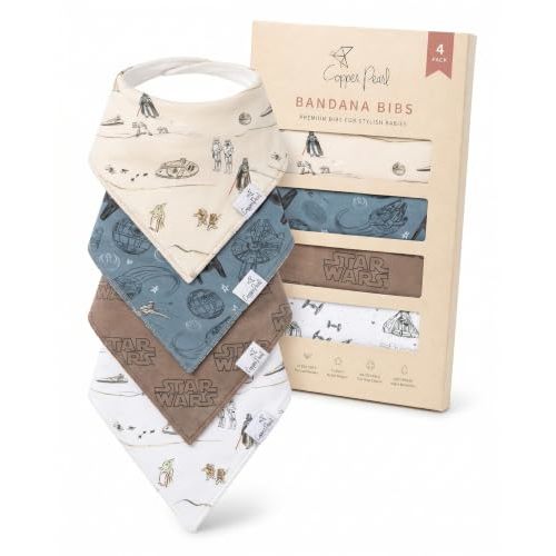 Copper Pearl Baby Bibs 4 Pack, Bandana Drool Bibs for Baby Girl & Boy, Soft Cotton Bibs for Drooling and Teething