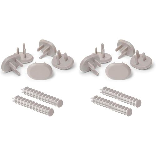 Ubbi Safety Bundle, Safeguarding and Baby Proofing Set, Includes 36 Outlet Covers, 16 Table Corner Protectors and 2 Pinch Guards, Child Safety Kit, White (Pack of 2)