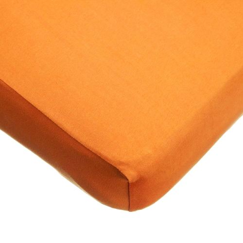 American Baby Company Supreme 100% Natural Cotton Jersey Knit Fitted Crib Sheet for Standard Crib and Toddler Mattresses, Orange, Soft Breathable, for Boys and Girls, 28x52x9 Inch (Pack of 1)