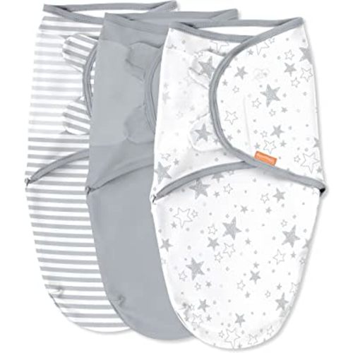 SwaddleMe by Ingenuity Original Swaddle - Size Small/Medium, 0-3 Months, 3-Pack (Twinkle Twinkle)