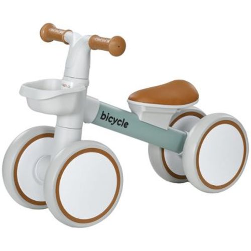 VisioGear Baby Walkers, Baby Balance Bike with Adjustable Seat, Balance Bike with Silent Wheels for Boys and Girls, Green, 22"*20.6"*15.4"