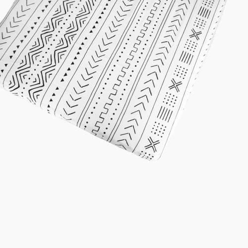 Loulou Lollipop Crib Sheet - White Mudcloth