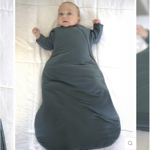 Hush Dusty Blue 2.5 TOG Long Sleeve Transitional Bamboo Viscose Swaddle Sack | günamüna