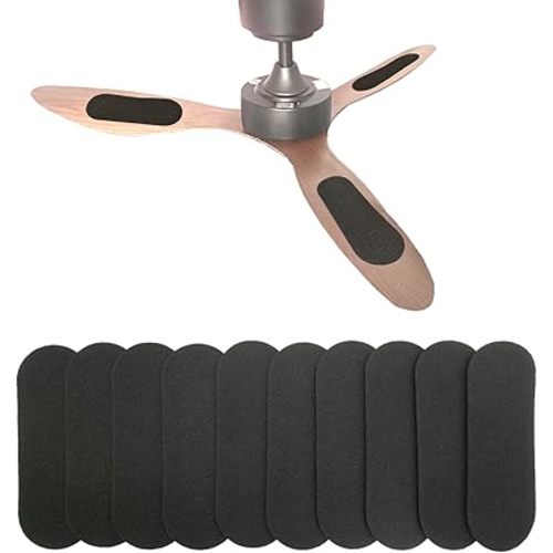 10 Pack Ceiling Fan Filters, Activated Coconut Charcoal Fan Blade Air Purifier Pads, Holds Dust/Pollen/Pet Dander, Universal Ceiling Fans Air Filters-Improves Indoor Air Quality (10 Pcs)